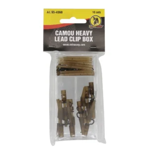 Extra Carp Camou Heavy Lead Clip Box 10 Sets 95-4360