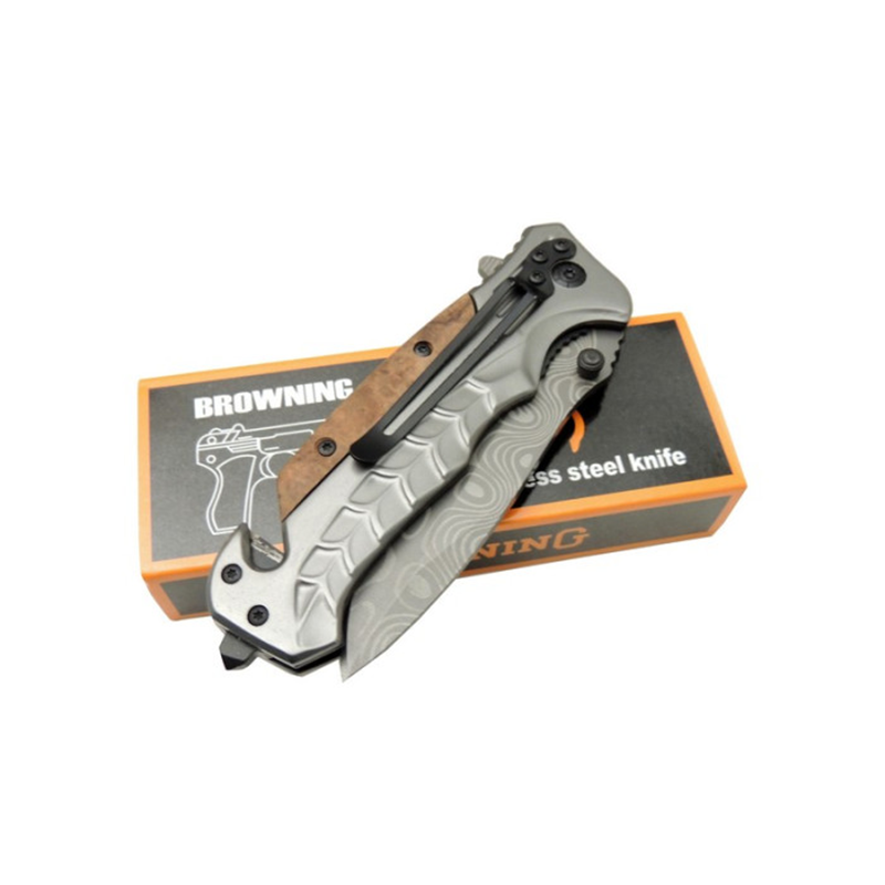 Browning-Caki-Damascus-Desenli-Metal-Islemeli-Ahsap-Caki-AT50-21-cm-1
