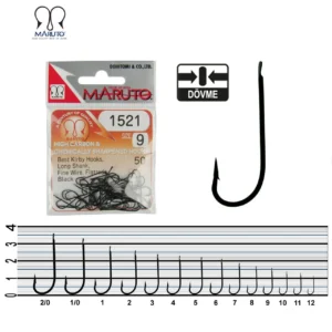 Maruto 1521 Siyah Olta İğnesi No:10 (50Pcs)