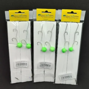Çinekop/Lüfer 3İğneli Glow Fındık Zokalı Hazır Takım 8g ve 10g