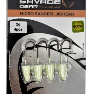 Savage Gear LRF Micro Sandeel Jighead Glow 4 Adet #8