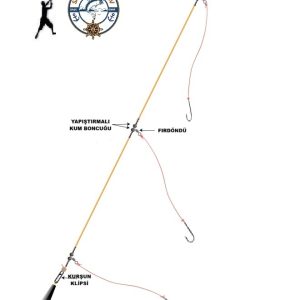 Üçlü Sıralı Surfcasting Takımı – Kum Boncuklu & Fırdöndülü Youvella 1316 Çift Tırnaklı NO:14