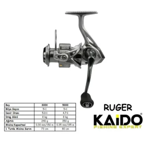 Kaido Ruger Series 5+1 Bb 3000 Spin Olta Makinesi