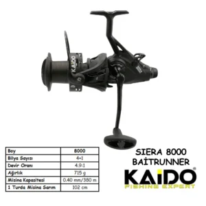 Kaido Siera 8000 4+1 Bb Çift Kalama Sazan Makinesi Metal Kafa