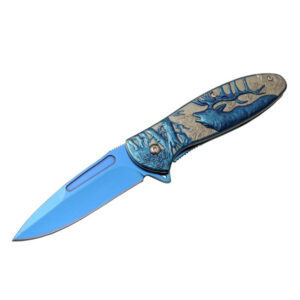 Ayılı Çakı Blue Tek