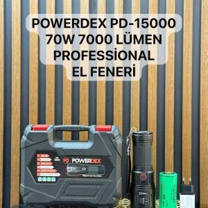 Powerdex PD-15000 70 Watt Zoomlu Profesyonel Avcı El Feneri