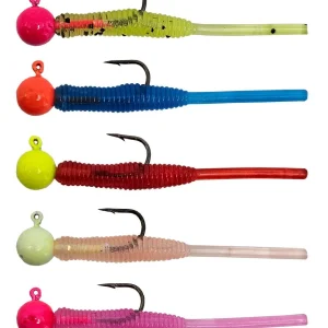 Kendo Hook Worm Jighead+Lrf Silikonu 1.5gr+4.5cm 5 Adet