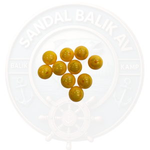 Sazan Rig Takım İçin Boncuk Yemi Camgöz Parlak Sarı UV 14 mm 10 Adet