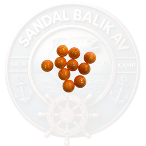 Sazan Rig Takım İçin Boncuk Yemi Camgöz Parlak Turuncu UV 14 mm 10 Adet