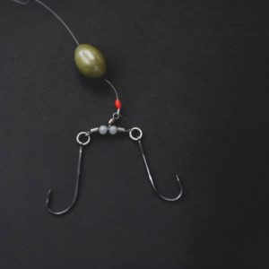 Tekne Çipura Avı İçin Yılan Dili Takımı – Glow Boncuklu, Fırdödülü, 1 No Sasame Uzun Pala İğneli 3 Mt Bedenli