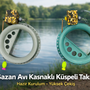 Kasnaklı Sazan Takımı – Küspeli Hazır Set Yüzen Boncuk İğne No:2