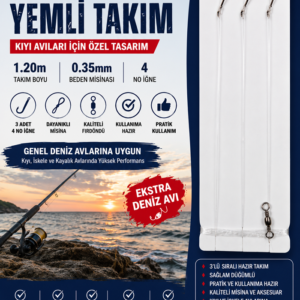 3 Lü Sıralı Genel Yemli Takım 1.20m 0.35 Beden İğne No:4
