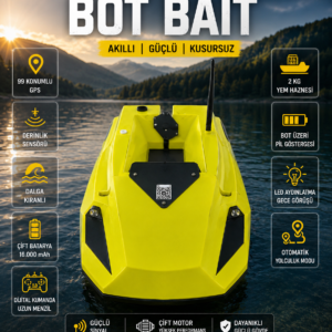 Bait Boat D50E Gps 99 Konum Derinlik Ölçerli Dalga Kıranlı-Çift Batarya 16.000mah